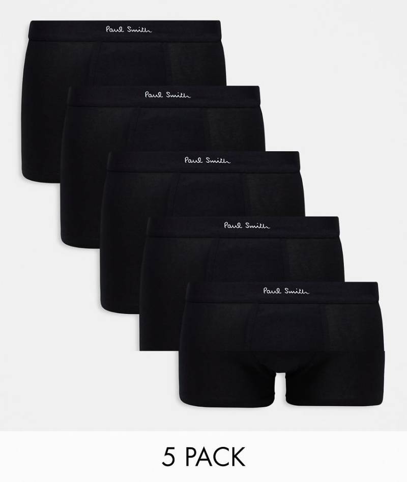 Paul Smith - 5er-Pack Unterhosen in Schwarz mit Logobund Paul Smith - 5er-Pack Unterhosen in Schwarz mit Logobund von PS Paul Smith