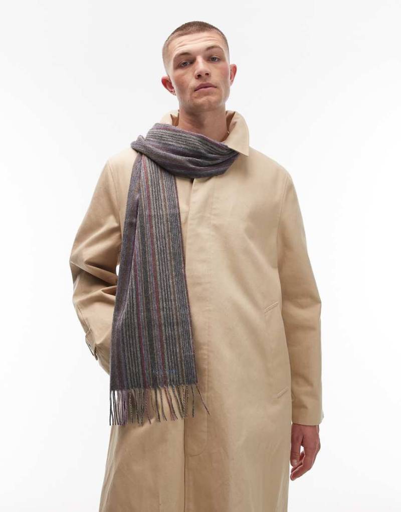 Paul Smith - Gestreifter Schal in Grau von PS Paul Smith