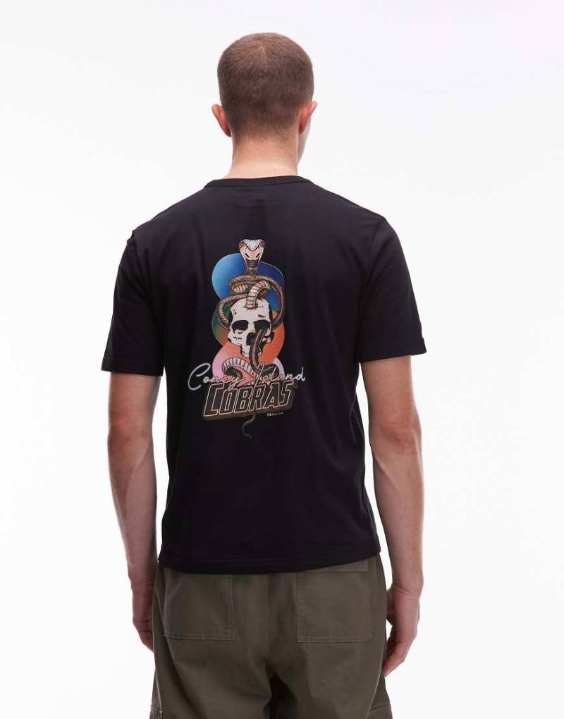 Paul Smith - Lässiges T-Shirt in Schwarz mit Grafik von PS Paul Smith