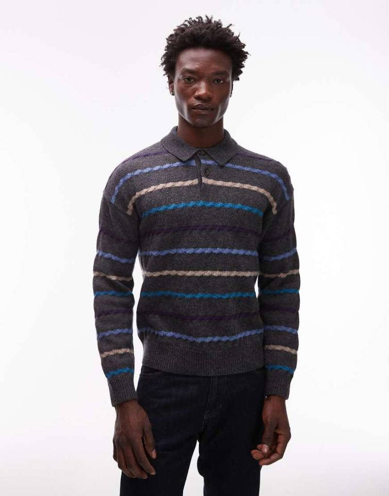 Paul Smith - Langärmliges Polo-Sweatshirt in Schwarz von PS Paul Smith