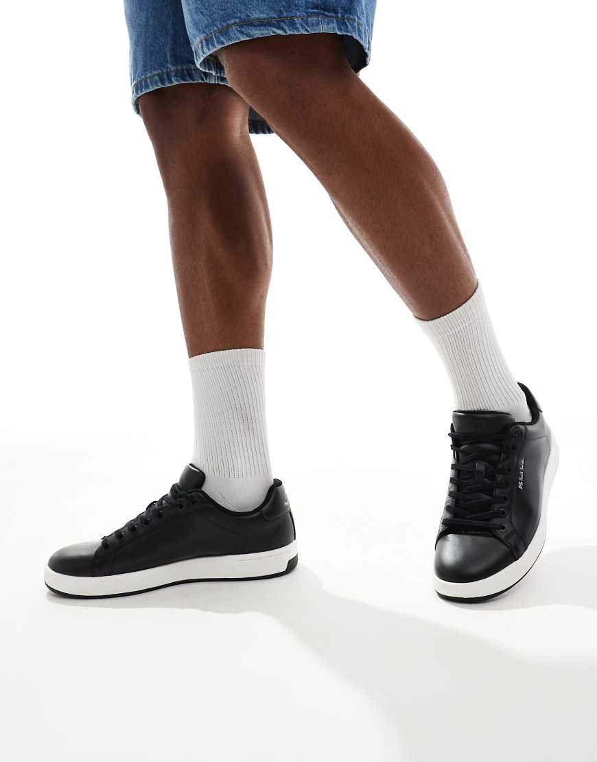 Paul Smith - Ledersneaker in Schwarz und Weiß mit Logo Paul Smith - Ledersneaker in Schwarz und Weiß mit Logo von PS Paul Smith
