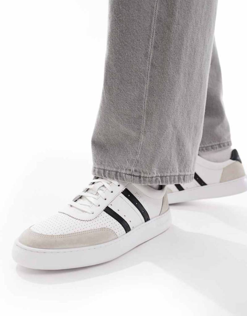 Paul Smith - Ledersneaker in Weiß mit Seitenstreifen und Logo von PS Paul Smith