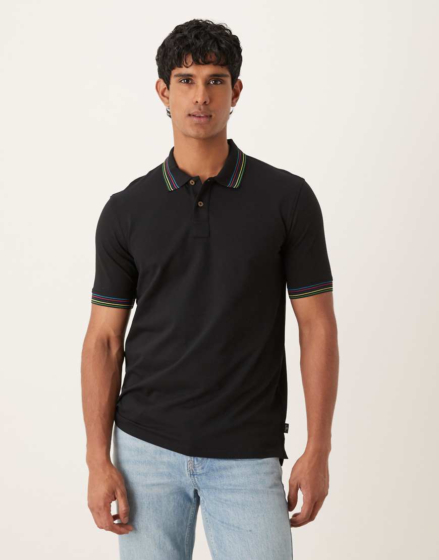 Paul Smith - Regular Fit Polohemd in Schwarz von PS Paul Smith