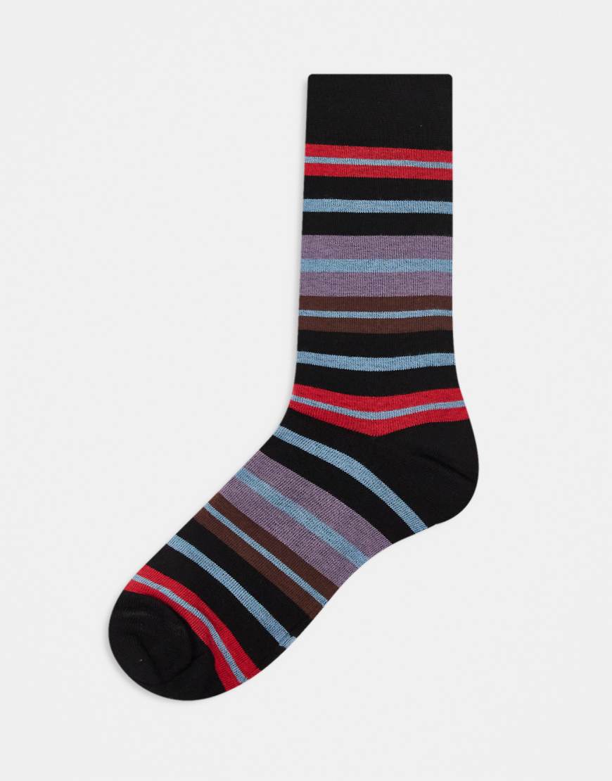 Paul Smith - Schwarze Socken mit Streifen von PS Paul Smith