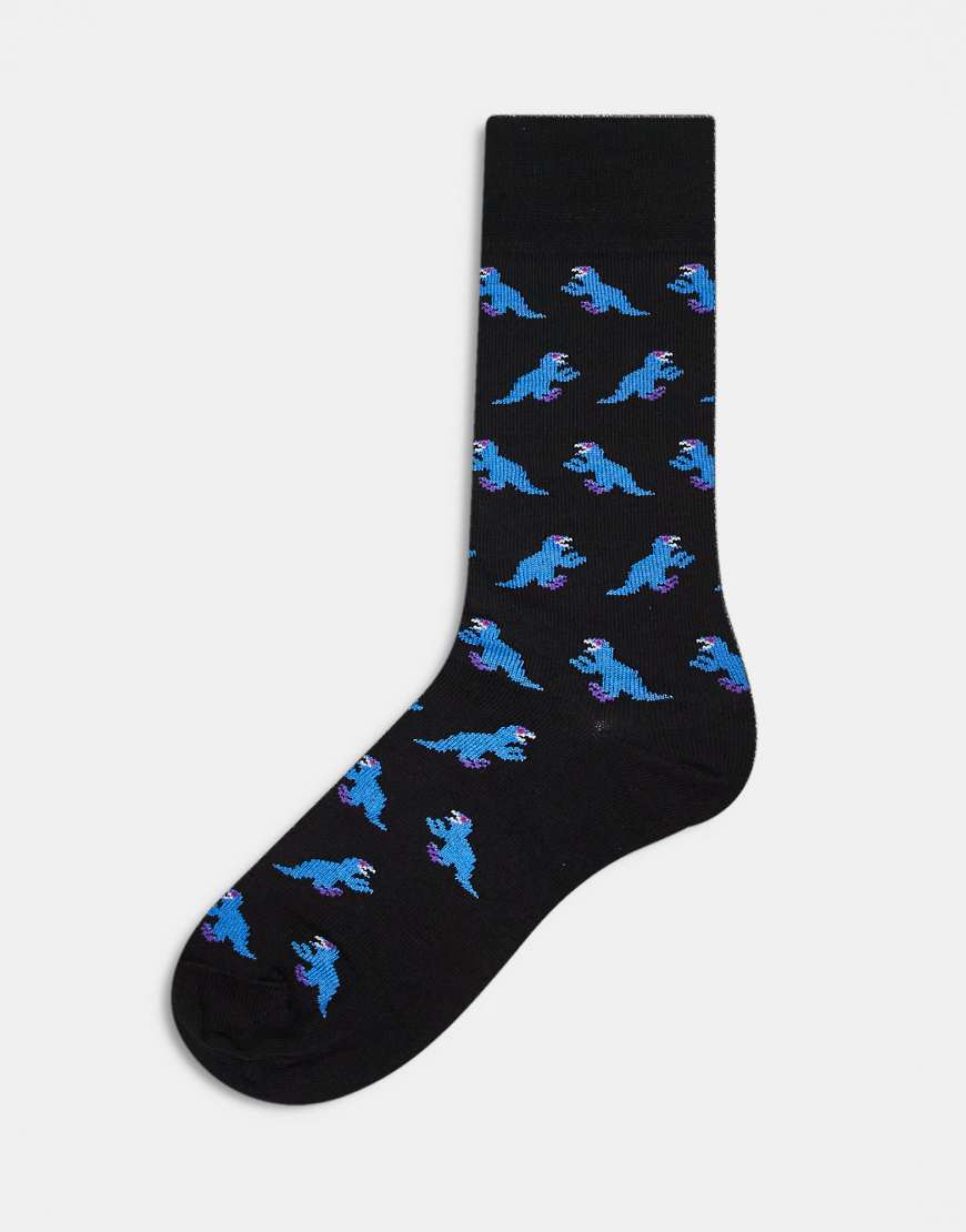 Paul Smith - Socken in Schwarz mit Dinosaurier-All-over-Print Paul Smith - Socken in Schwarz mit Dinosaurier-All-over-Print von PS Paul Smith