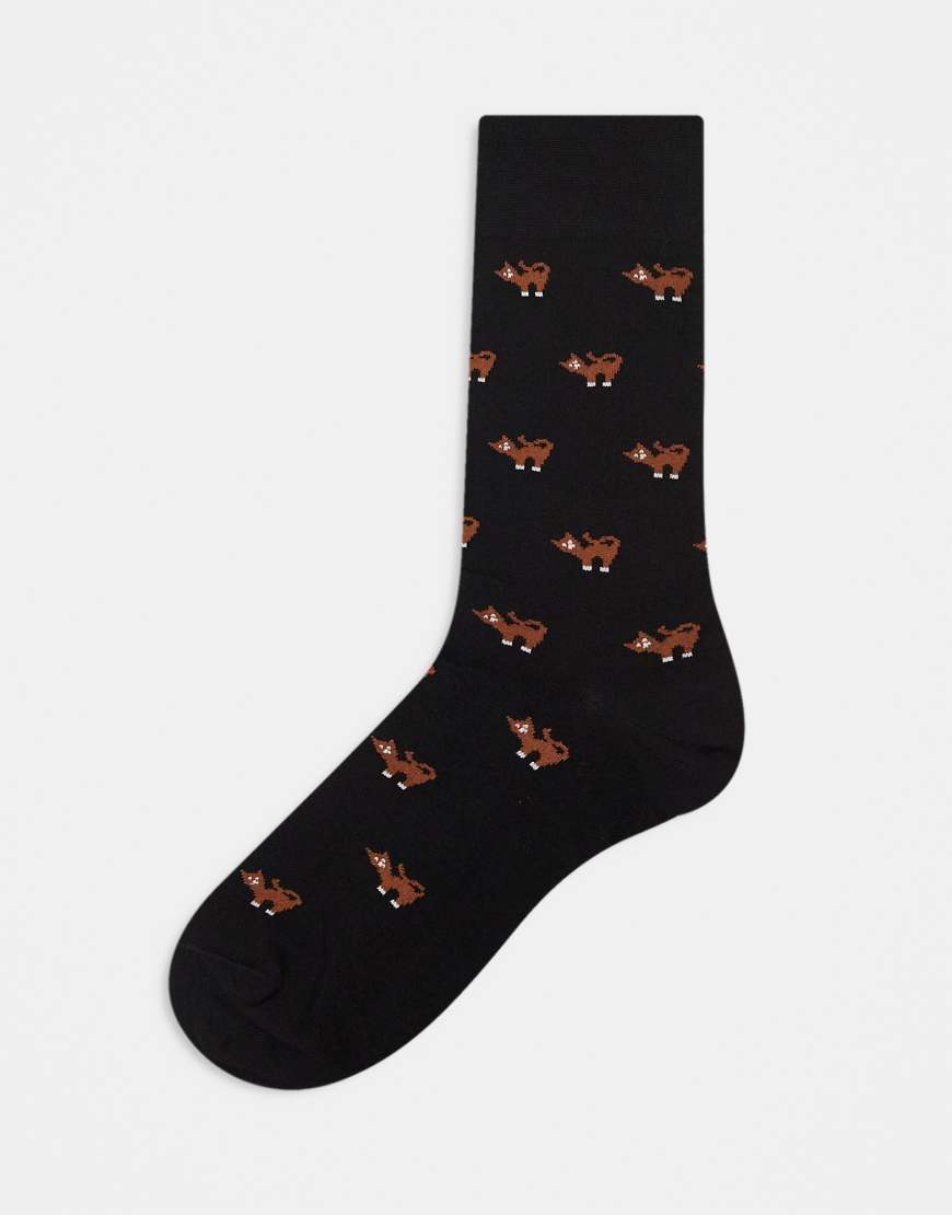 Paul Smith - Socken in Schwarz mit Katzen-All-over-Print Paul Smith - Socken in Schwarz mit Katzen-All-over-Print von PS Paul Smith