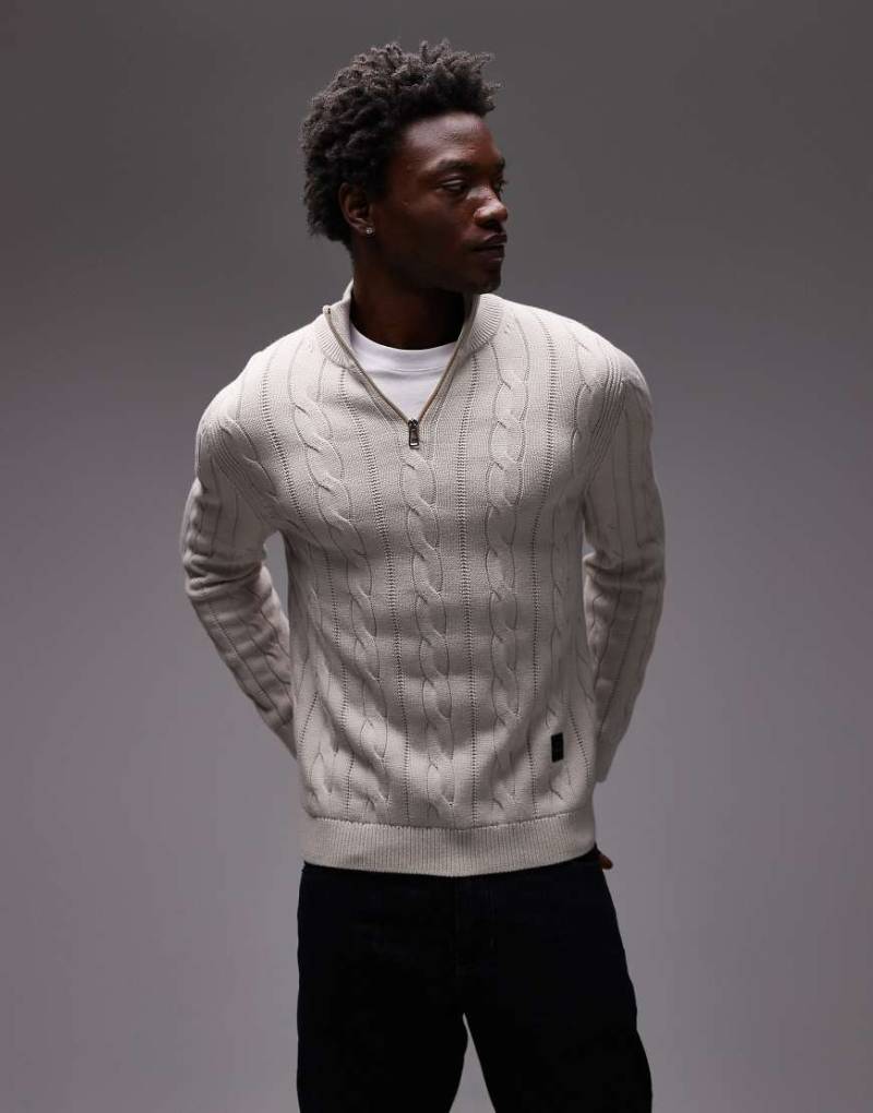 Paul Smith - Sweatshirt in Weiß mit kurzem Reißverschluss Paul Smith - Sweatshirt in Weiß mit kurzem Reißverschluss von PS Paul Smith