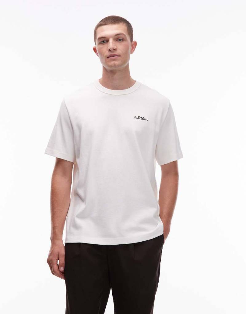 Paul Smith - T-Shirt in Weiß mit Logo von PS Paul Smith