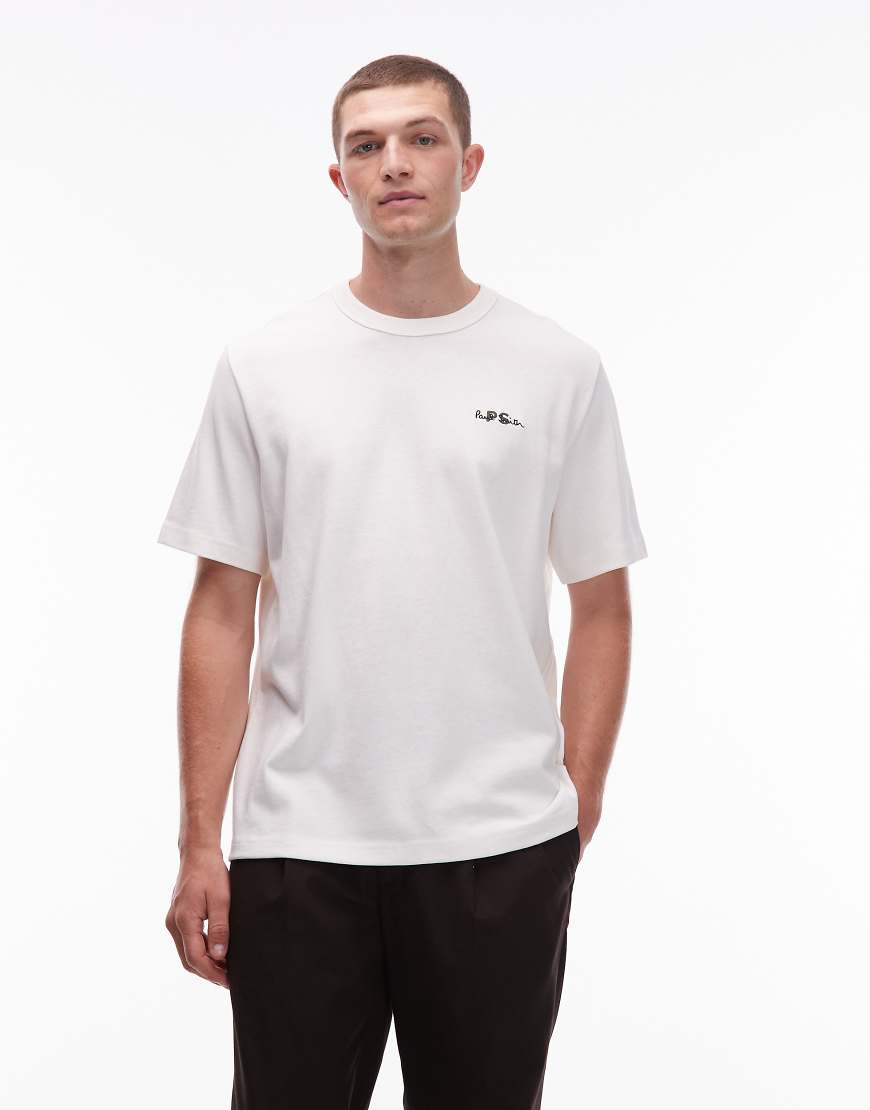 Paul Smith - T-Shirt in Weiß mit Logo von PS Paul Smith