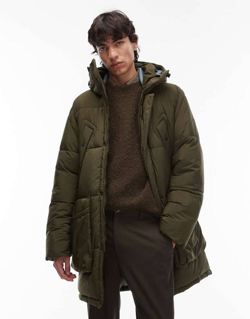 Paul Smith - Wattierter Parka in Grün mit Kapuze Paul Smith - Wattierter Parka in Grün mit Kapuze von PS Paul Smith