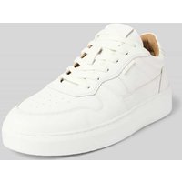 PS Poelman Ledersneaker mit Label-Detail Modell 'Enzo' in Weiss, Größe 41 von PS Poelman