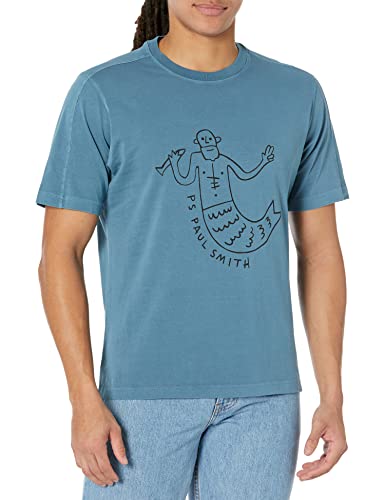 PS by Paul Smith Herren Ps Paul Smith Ss Regular Fit Manmaid T-Shirt, hellblau, XL von Paul Smith