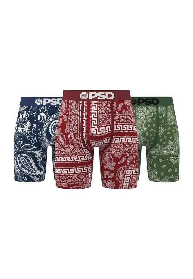 PSD Boxershorts PSD DARK BANDANA 3 BOXERSHORTS PACK (1-St) von PSD