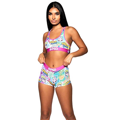 PSD Damen Naruto Boy Shorts - Full Coverage Damen Unterwäsche - Bequeme Stretch Panties für Frauen, Naruto Td Icons, L von PSD