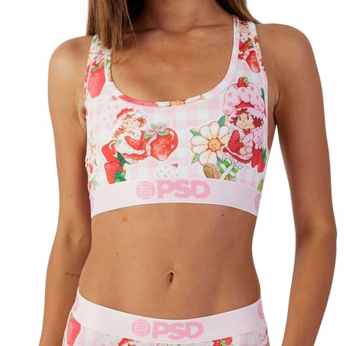 PSD Damen Strawberry Shortcake Sport-BH - Racerback Sport-BHs für Frauen mit atmungsaktivem Mikrofasergewebe, Berry Special, Medium von PSD