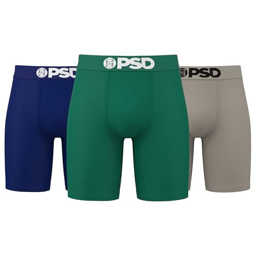 PSD Herren Basic Solid Boxershorts: 17,8 cm Schrittlänge, atmungsaktive und stützende Herrenunterwäsche mit feuchtigkeitsableitendem Stoff., XX-Large von PSD