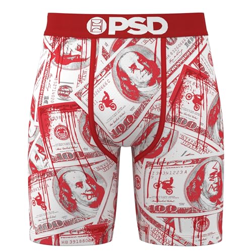 PSD Herren-Boxershorts, 17,8 cm Schrittlänge, atmungsaktiv und stützend, mit feuchtigkeitsableitendem Stoff, Mehrfarbig/Meereswellen (Ocean Tides), XX-Large von PSD