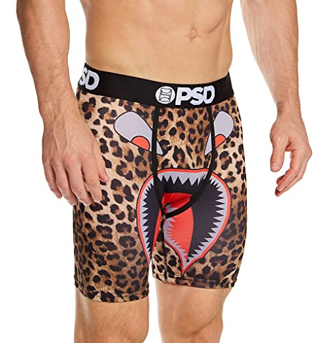 PSD Herren Unterwäsche | elastische Boxershorts | Wide Band | Boxer Briefs | Cheetah WRFACE | Größe (M) von PSD