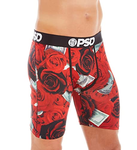 PSD Herren Boxershorts 100 Rosen Dollar Bills Flower Athletic Boxershorts - mehrfarbig - X-Large von PSD