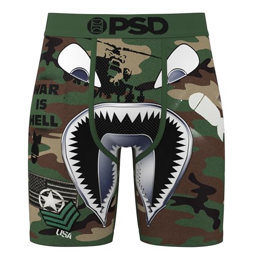 PSD Herren-Boxershorts Warface Camo – 17,8 cm Schrittlänge, atmungsaktive und stützende Herrenunterwäsche mit feuchtigkeitsableitendem Stoff, Wf Bomber, Large von PSD