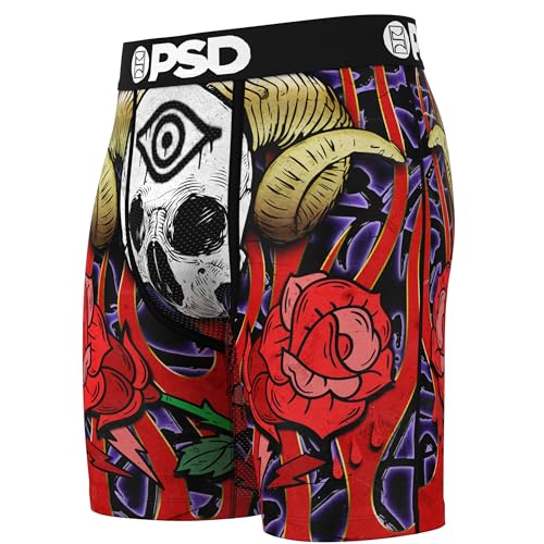 PSD Herren-Boxershorts mit Skelett-Druck, 17,8 cm Schrittlänge, atmungsaktiv und stützend, Herrenunterwäsche mit feuchtigkeitsableitendem Stoff, Knochen, X-Large PSD Herren-Boxershorts mit Skelett-Druck, 17,8 cm Schrittlänge, atmungsaktiv und stützend, Herrenunterwäsche mit feuchtigkeitsableitendem Stoff, Knochen, X-Large von American Socks