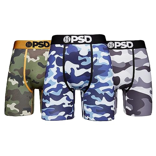 PSD Herren Unterwäsche | elastische Boxershorts | Wide Band | Boxer Briefs | CAMO | Größe (XXL) von PSD