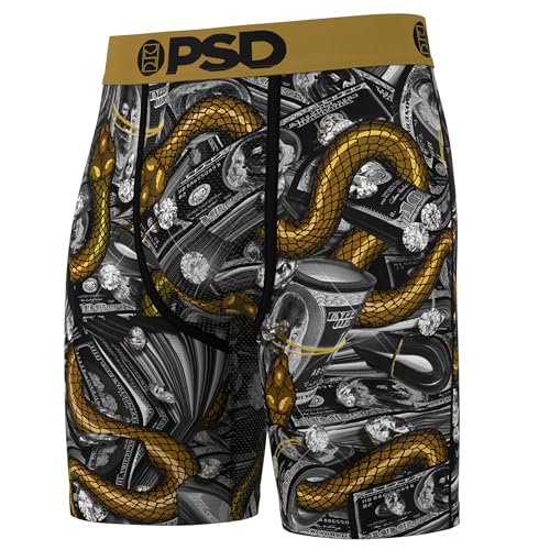 PSD Mamba Money Herren-Boxershorts, 17,8 cm Innennaht, feuchtigkeitsableitend, 4-Wege-Stretch, Boxershorts für Herren von PSD