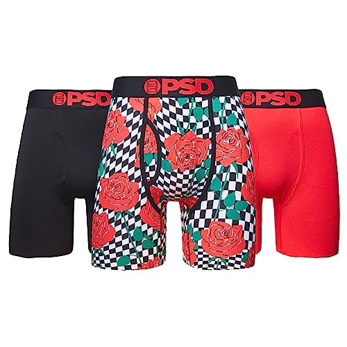 PSD Herren Unterwäsche | elastische Boxershorts | Wide Band | Boxer Briefs | FLORAL MODAL | Größe (S) von PSD