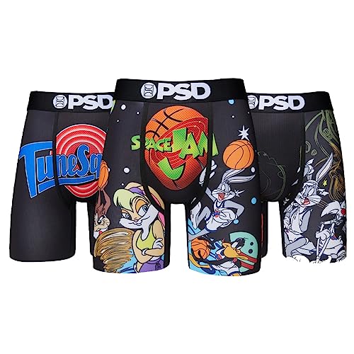 PSD Herren Space Jam 96 3er-Pack Boxershorts Multi 10880, Mehrfarbig/Meereswellen (Ocean Tides), Large von PSD