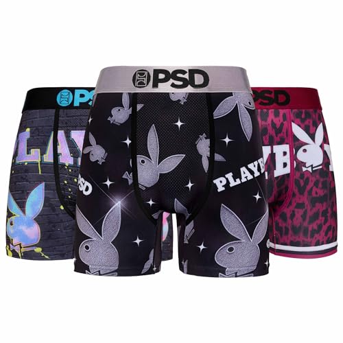 PSD Playboy Mix Herren-Boxershorts, mittellang, 3er-Pack, Playboy Mix, X-Large von PSD