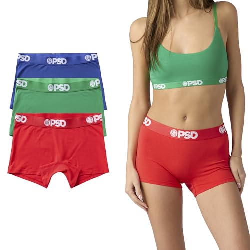 PSD Prime Modal Solid Boy Shorts für Damen, 3er-Pack, Primärer 3er-Pack, S von PSD