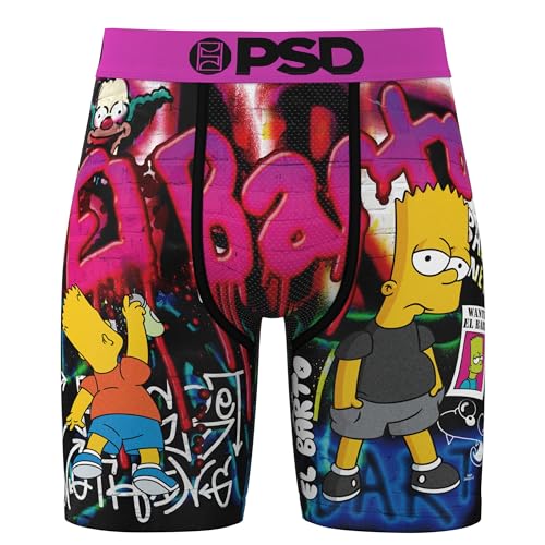 PSD Simpsons Boxershorts für Herren – atmungsaktive und stützende Herrenunterwäsche mit feuchtigkeitsableitendem Stoff, El Barto, Large von PSD