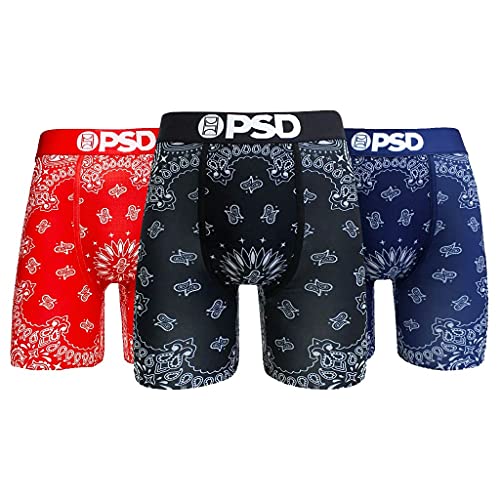 PSD Herren Unterwäsche | elastische Boxershorts | Wide Band | Boxer Briefs | Bandana | Größe (XL) von PSD