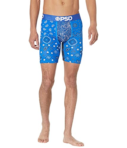 PSD Herren Unterwäsche | elastische Boxershorts | Wide Band | Boxer Briefs | Hype Blue Bandana | Größe (XL) von PSD