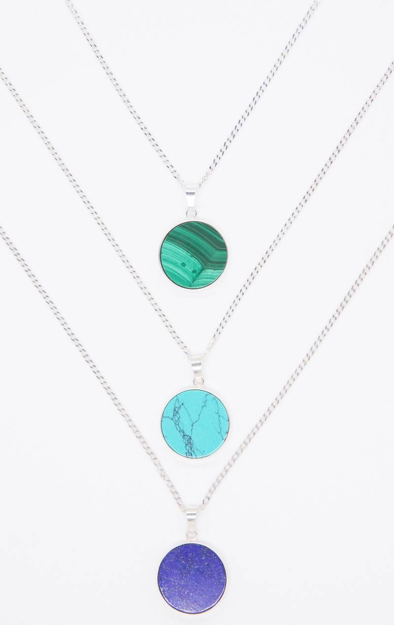 Echte Edelsteine Wie Türkis, Lapis Lazuli Oder Malachit Stilvoll Und Modern Eingefasst in 925 Silber von PSDESIGNcollection