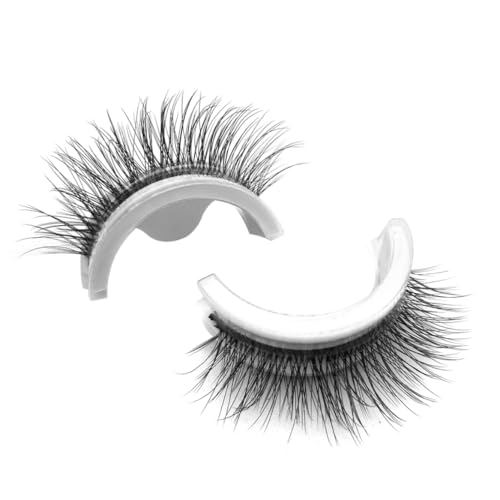 Selbstkleber Wimpern wiederverwendbares 3D -Make -up -Wimpern -Eyelash -Selbstkleber Falsch falsch für Frauen Mädchen Augen Make -up -Werkzeug 1Pair Style33 von PSFDEWT