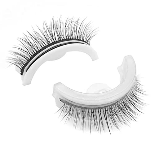 Selbstkleber Wimpern wiederverwendbares 3D -Make -up -Wimpern - Selbstkleber Falsch falsch für Frauen Mädchen Augen Make -up -Werkzeug 1Pair Style2 von PSFDEWT