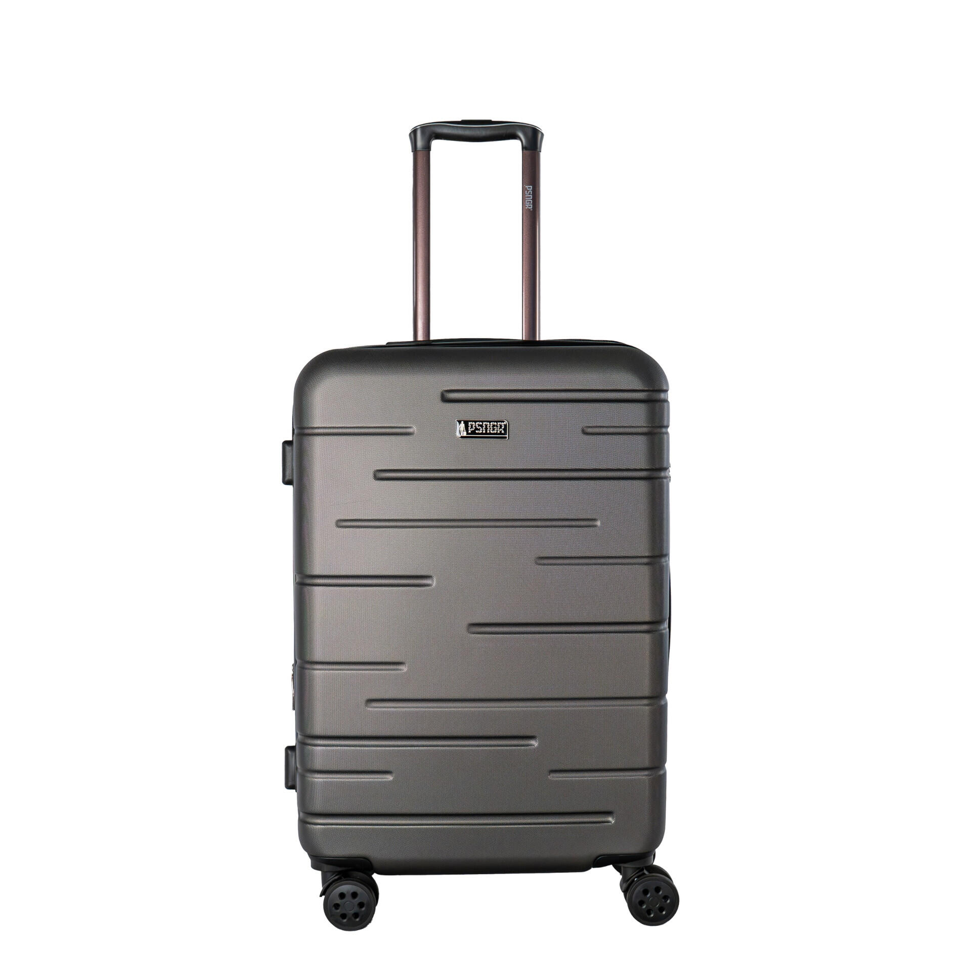 PSNGR - PSNGR Stripes Trolley M (66 cm) Erweiterbar - DK Grey Koffer24 von PSNGR