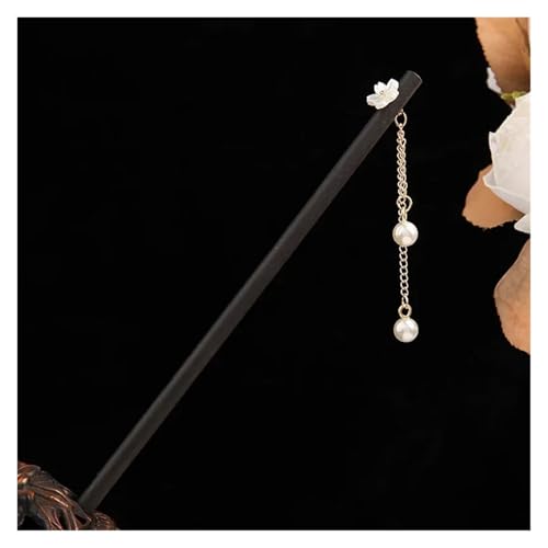 Damen Holz Haarnadel Handgefertigte Einfache Fee Stil Pan Hanfu Zubehör(Color01) von PSNKLMM