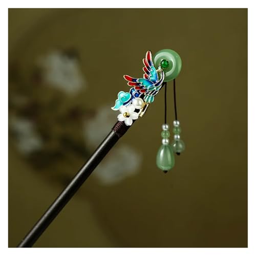 Mädchen Pfirsich Blume Handgemachte Haarnadel Chic Retro Chinesischen Kleid Cheongsam Zubehör Antike Holz(Color08) von PSNKLMM