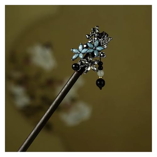 Mädchen Pfirsich Blume Handgemachte Haarnadel Chic Retro Chinesischen Kleid Cheongsam Zubehör Antike Holz(Color15) von PSNKLMM