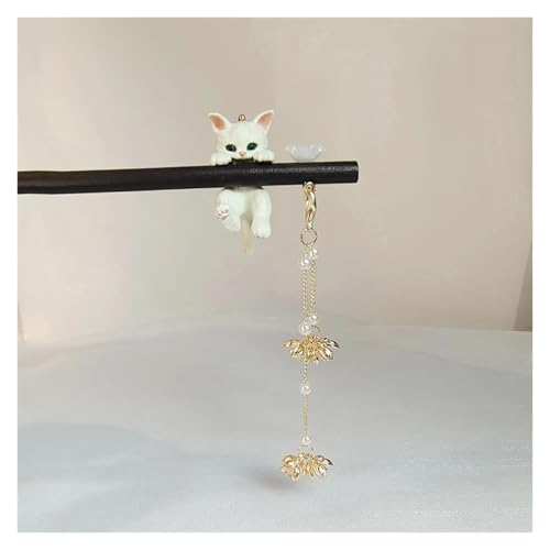 Retro Haarstäbe Gabeln Holz Handgefertigte Kopfbedeckungen Niedliche Cartoon-Katzen-Designs Frauen Mädchen Anhänger Schmuck(Color 02) von PSNKLMM