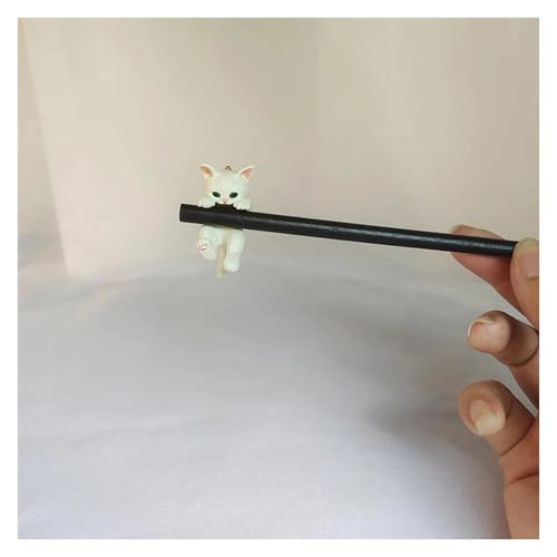 Retro Haarstäbe Gabeln Holz Handgefertigte Kopfbedeckungen Niedliche Cartoon-Katzen-Designs Frauen Mädchen Anhänger Schmuck(Color 03) von PSNKLMM