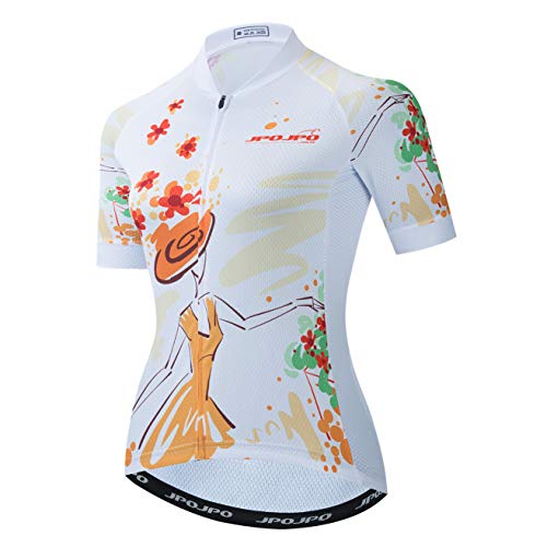 Damen-Fahrradtrikot, Sommer, kurzärmelig, atmungsaktiv, MTB-Shirt, Mountainbike-Kleidung, schnelltrocknend, 34, X-Large von PSPORT