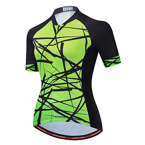 Damen Fahrradtrikot Fahrradshirt Kurzarm Fahrradbekleidung MTB Fahrradjacke Schnelltrocknende Oberteile S-3XL, Jp2024, XXX-Large von PSPORT