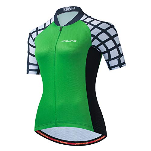 Damen Radtrikot Bike Shirt Kurzarm Fahrradbekleidung MTB Fahrradjacke Quick-Dry Tops S-3XL, Jp2036, M von PSPORT