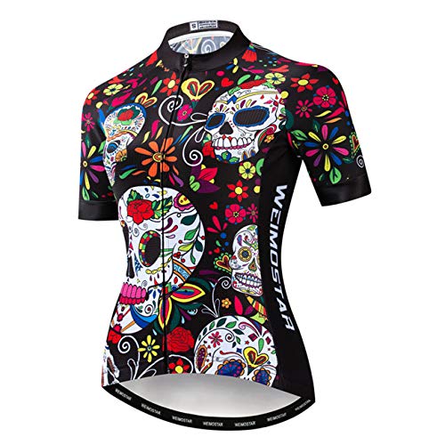 PSPORT Damen Radtrikot Kurzarm Mountainbike Jersey Atmungsaktives Fahrrad Shirt Sommer von PSPORT