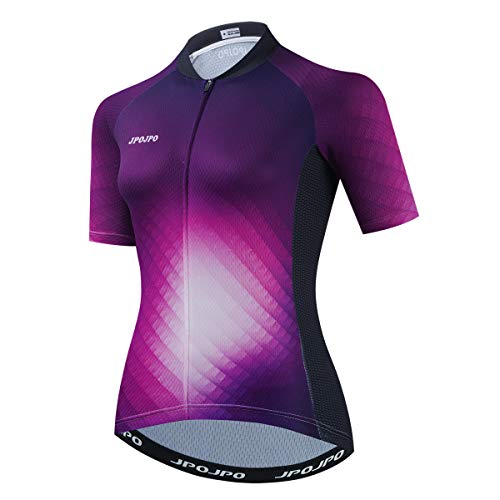 Frauen Radfahren Trikots Sommer Kurzarm Fahrrad Kleidung Atmungsaktiv MTB Shirt Mountainbike Kleidung Schnell Trocken, 11, XXL von PSPORT