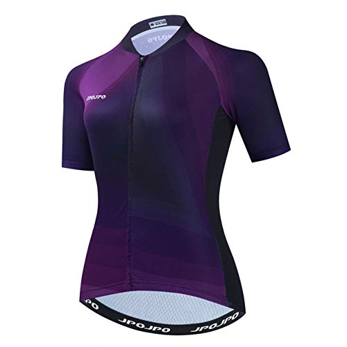 Frauen Radfahren Trikots Sommer Kurzarm Fahrrad Kleidung Atmungsaktiv MTB Shirt Mountainbike Kleidung Schnell Trocken, 26, XXL von PSPORT