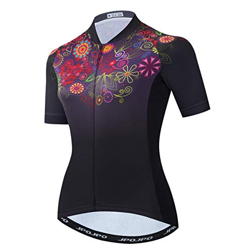 Frauen Radfahren Trikots Sommer Kurzarm Fahrrad Kleidung Atmungsaktiv MTB Shirt Mountainbike Kleidung Schnell Trocken, 28, XXL von PSPORT